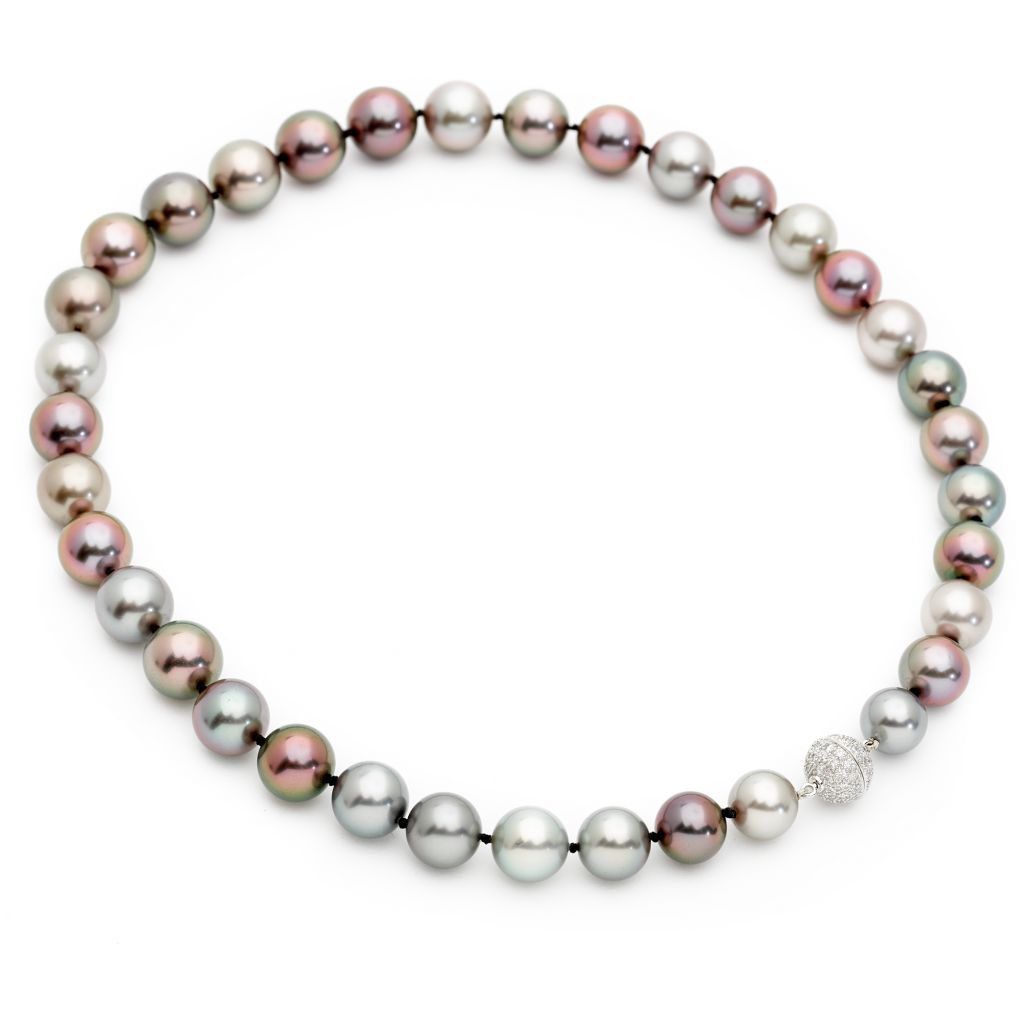 South Sea Tahitian Pearl Strand & Diamond Clasp Necklace – Van Rijk
