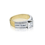 Ladies 18kt White Gold Diamond Ring. 1.21ct Tw Princess Cut Diamonds