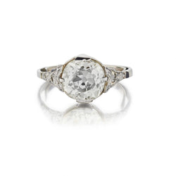 Birks Art-Deco 2.50 Carat Old-Mine Cut Diamond Engagement Ring