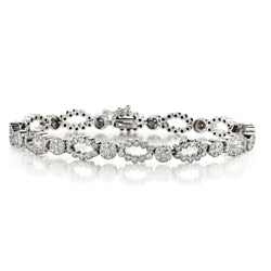 18kt W/G Diamond Bracelet Featuring 3.00ct Tw Brilliant Cut Diamonds