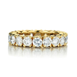 3.50 Carat Total Weight Round Brilliant Cut Diamond Gold Eternity Band