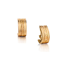 Tiffany & Co "Atlas Collection" vintage earings in 18kt yellow gold