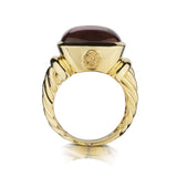 David Yurman Pink Tourmaline Noblesse Collection Yellow Gold Ring