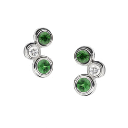 Tiffany & Co. Green Tourmaline  and Diamond Elsa Peretti Earrings