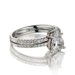 18kt White Gold Pear Shaped Diamond Ring 1.56ct.  D colour.