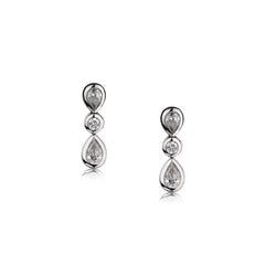 Tiffany & Co. Platinum Diamonds By The Yard Elsa Peretti Drop Earrings