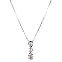 Tiffany & Co Jazz Diamond Pendant Necklace. Platinum.