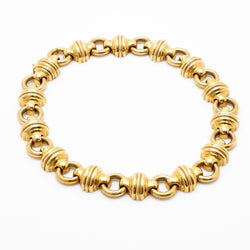 14kt Yellow Gold Italian Necklace. Weight: 80.19 Grams