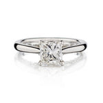 1.50 Carat Princess Cut Diamond White Gold Solitaire Engagement Ring