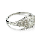Art Deco 0.65 Carat Old-European Cut Diamond Ring