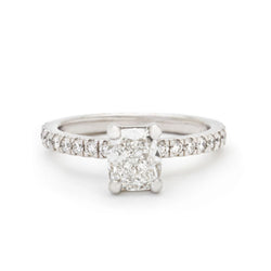 Exceptional GIA Cushion-Cut Diamond Platinum Ring