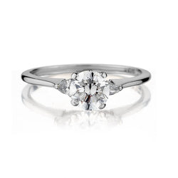 Birks 0.85 Carat Round Brilliant Cut Diamonds Engagement Ring