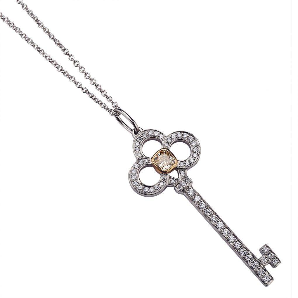tiffany diamond key pendant price