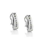 0.60 Carat Total Weight Round Brilliant Cut White Gold Earrings