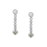 Platinum Diamond Pendant Earrings . 5.50ct Tw