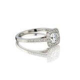 Tiffany & Co. 0.84 Carat Cushion Cut Diamond Legacy Plat Ring