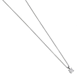 Tiffany & Co. Platinum Solitaire Diamond Pendant Necklace