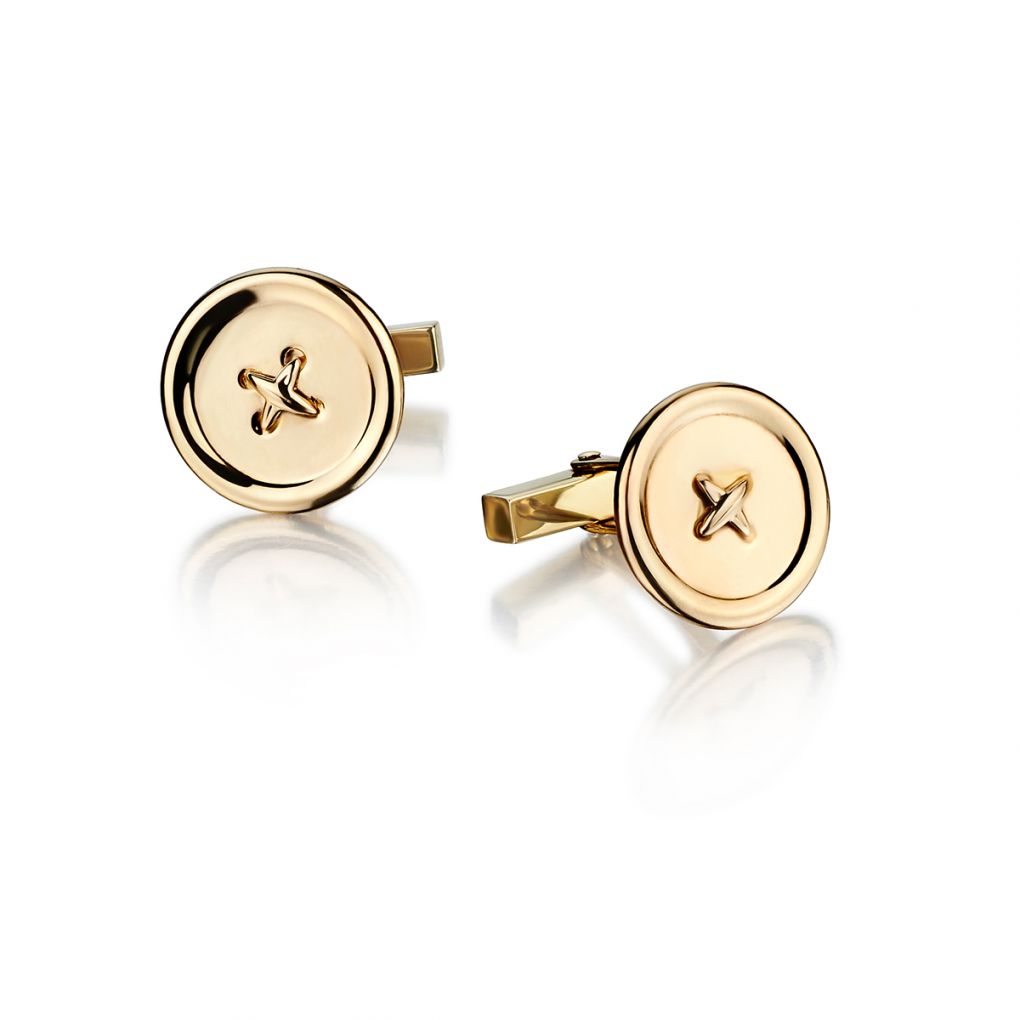 Tiffany And Company 14KT Yellow Gold Button Cufflinks – Van Rijk