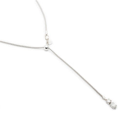 Marquise & Brilliant Cut Diamond Drop Slider Necklace