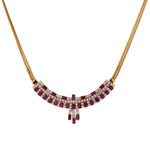 Ladies 18kt Y/G Ruby & Diamond Choker Necklace