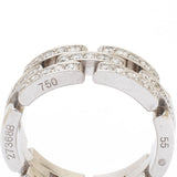 Cartier Maillon Panthere Diamond & White Gold Size 55 Ring