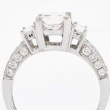 1.50 Carat Radiant Cut Diamond Ring with Sidestones