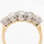 Vintage 2.15 Total Carat  Diamond Platinum & Gold Ring