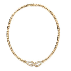 Cartier Paris Diamond 18KT Yellow Gold Choker Necklace