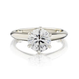 Tiffany & Co. 1.56 Carat Round Brilliant Cut Diamond Solitaire Ring