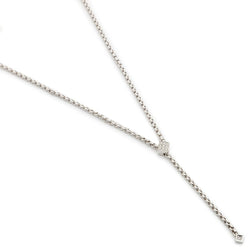 Fope White Gold & Diamond Slider Pendant Necklace