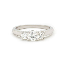 Exceptional Birks Platinum 3-Stone Diamond Ring