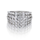 2.70 Carat Total Weight Round Brilliant Cut Diamond Domed Band
