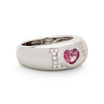Chopard WG Rose Sapphire Happy Diamond Love Ring