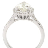 1.75 Carat Pear-Shaped Diamond Halo-Set 18KT White Gold Ring