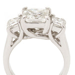 Platinum Princess Cut Diamond Three Stone Ring