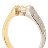 0.90 Carat Round Brilliant Cut Diamond Unique Ring