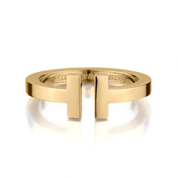 TIFFANY & Co  "Tiffany T"  ring .18kt yellow. Size 9