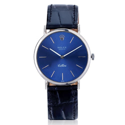 Rolex Cellini Classic in 18kt White Gold with Blue Dial. Ref:4112. Manual.