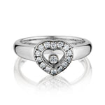 Chopard "Happy Diamonds" Heart Ring in 18kt White Gold. 82/1084