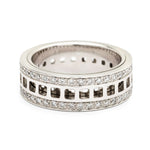 Gucci Unisex 18kt White Gold & Diamond Spinning Band Ring