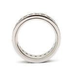 Gucci Unisex 18kt White Gold & Diamond Spinning Band Ring