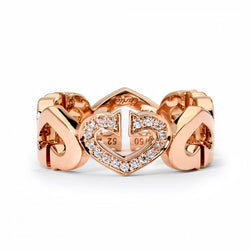 Cartier Hearts & Symbols Pink Gold And Diamond Ring