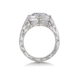 1.45 Carat Round Brilliant Cut Diamond Halo-Platinum Ring