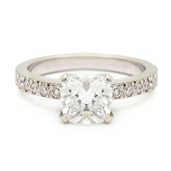 Tiffany & Co. 0.79 Carat Cushion-Cut Diamond Novo Ring