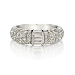 2.00 Carat Total Weight Baguette Cut And Brilliant Cut Diamond Band