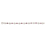 Marquise-Cut Ruby And Diamond White Gold Bracelet
