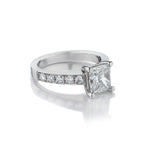 1.51 Carat Princess Cut Diamond Platinum Engagement Ring
