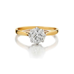 1.50 Carat Old-Mine Cut Diamond Solitaire Engagement Ring