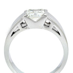 1.16 Carat Square Emerald Cut Diamond Plat Solitaire Ring