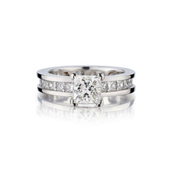 1.02 Carat Princess Cut Diamond Platinum Engagement Ring